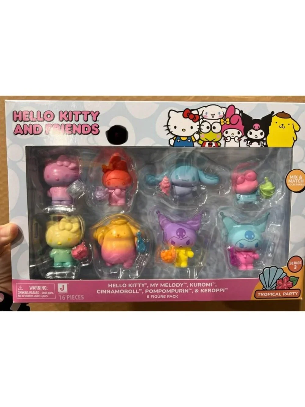 Hello Kitty & Friends Tropical Party Series 3 Figurine Pack 8 Figures & Accessor